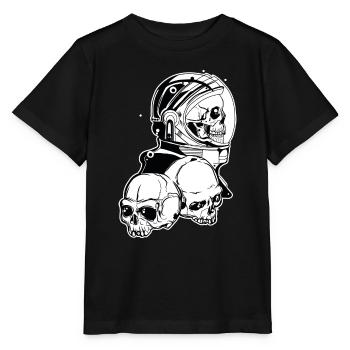 Skull Astronaut // Spaceman // Illustration - T-shirt bio MINI CREATOR Stanley/Stella Enfant - noir - Devant - Mikhail (115cm)