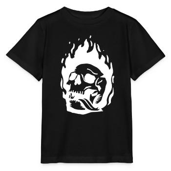 Burning Skull - Stanley/Stella MINI CREATOR Kids’ T-Shirt - black - Front - Mikhail (115cm)