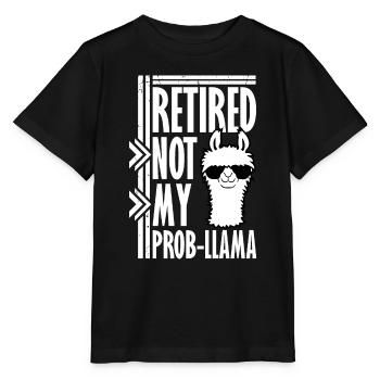 Nicht mein Prob Lama Ruhestand Prob-Llama im Ruhestand - Stanley/Stella Kinder T-Shirt MINI CREATOR  - Schwarz - Vorne - Mikhail (115cm)