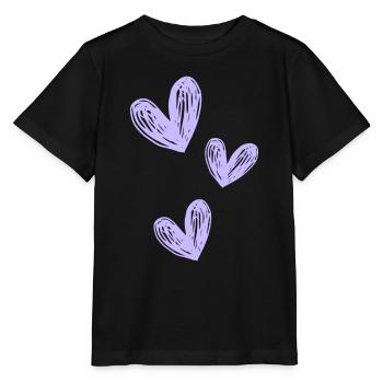 Love purple - Stanley/Stella Kinder T-Shirt MINI CREATOR  - Schwarz - Vorne - Mikhail (115cm)