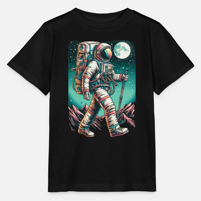 Astronaute randonneur - T-shirt bio MINI CREATOR Stanley/Stella Enfant - noir