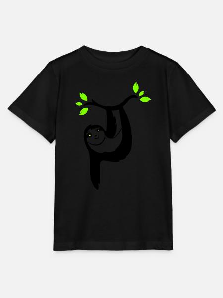 faultier 02 - Stanley/Stella Kinder T-Shirt MINI CREATOR - Schwarz