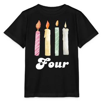 Kerze zum 4. Jahrestag - Stanley/Stella Kinder T-Shirt MINI CREATOR  - Schwarz - Vorne - Mikhail (115cm)