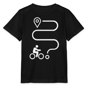 Cyclist bicycle mountain bike bike tour - Stanley/Stella MINI CREATOR Kids’ T-Shirt - black - Front - Mikhail (115cm)