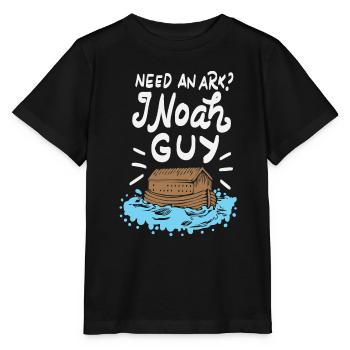 Need An Ark I Noah Guy Wordplay Religion Pun Gift - Stanley/Stella MINI CREATOR Kids’ T-Shirt - black - Front - Mikhail (115cm)