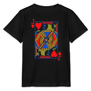 Spielkarte Bube - Stanley/Stella Kinder T-Shirt MINI CREATOR  - Schwarz - Vorne - Mikhail (115cm)