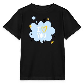 I love you - Stanley/Stella MINI CREATOR Kids’ T-Shirt - black - Front - Mikhail (115cm)