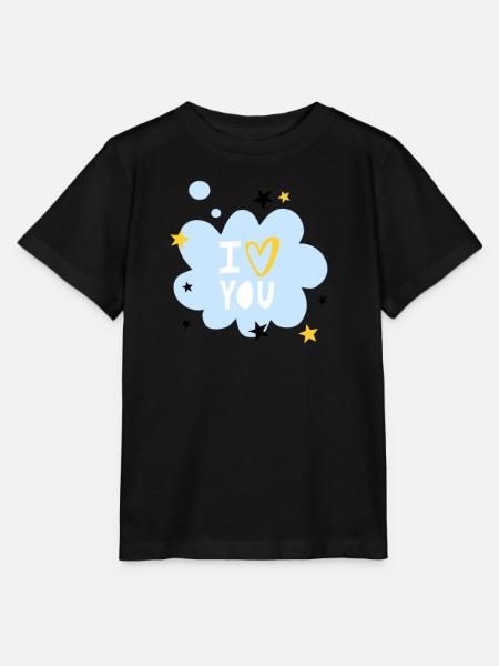 Ich Liebe dich - T-shirt MINI CREATOR barn från Stanley/Stella - svart