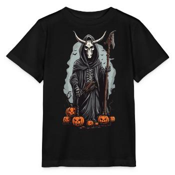 Grim Reaper Halloween Conception de druide démoniaque - T-shirt bio MINI CREATOR Stanley/Stella Enfant - noir - Devant - Mikhail (115cm)