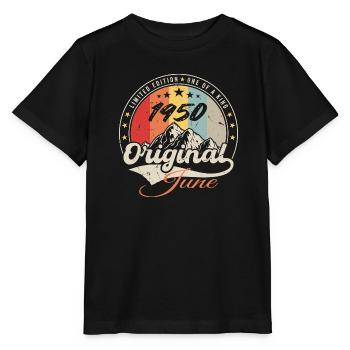 June 1950 Original 1950 Anniversary 1950 June - Stanley/Stella MINI CREATOR Kids’ T-Shirt - black - Front - Mikhail (115cm)