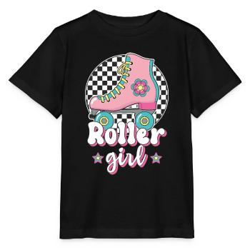 Roller Girl Rollschuh Rollschuhläuferin Geschenk - Stanley/Stella Kinder T-Shirt MINI CREATOR  - Schwarz - Vorne - Mikhail (115cm)