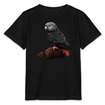 Baby Parrot Bird Macaw Grey Parrot - Stanley/Stella MINI CREATOR Kids’ T-Shirt - black - Front - Mikhail (115cm)
