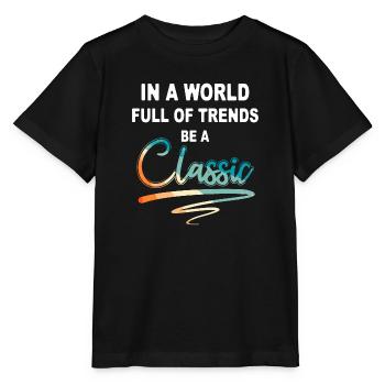 Dans un monde plein de tendances, soyez un classique - T-shirt bio MINI CREATOR Stanley/Stella Enfant - noir - Devant - Mikhail (115cm)