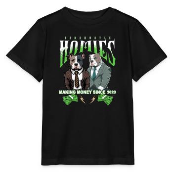 Sidehustle Homies - gagner de l’argent depuis 2023 - T-shirt bio MINI CREATOR Stanley/Stella Enfant - noir - Devant - Mikhail (115cm)