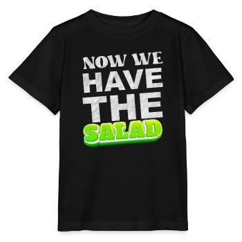 Denglish dictons cadeau je maintenant nous avons la salade - T-shirt bio MINI CREATOR Stanley/Stella Enfant - noir - Devant - Mikhail (115cm)
