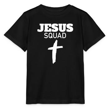 Jesus Squad - Ich liebe Jesus - Stanley/Stella Kinder T-Shirt MINI CREATOR  - Schwarz - Vorne - Mikhail (115cm)