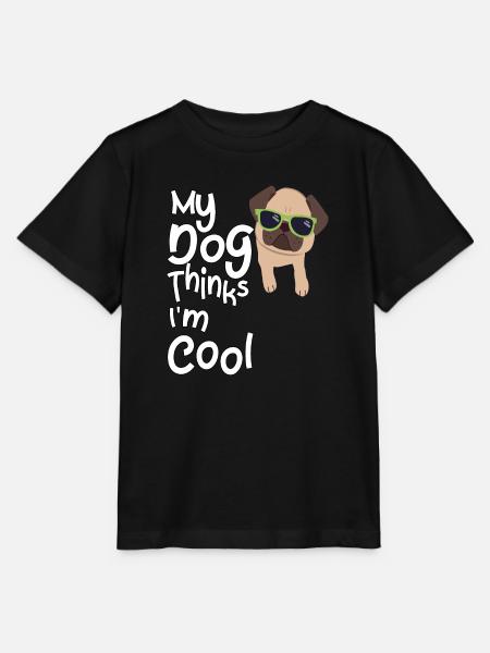 Mein Hund denkt, ich bin cool - Stanley/Stella T-shirt MINI CREATOR til børn - sort