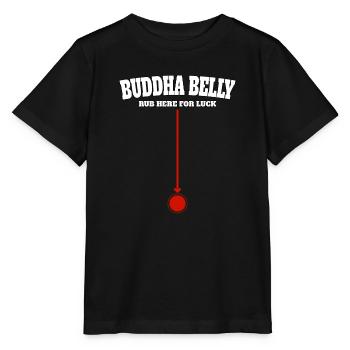Bouddha ventre frotter ici pour avoir de la chance - T-shirt bio MINI CREATOR Stanley/Stella Enfant - noir - Devant - Mikhail (115cm)