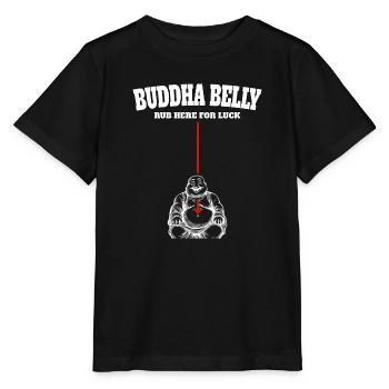 Bouddha ventre frotter ici pour avoir de la chance - T-shirt bio MINI CREATOR Stanley/Stella Enfant - noir - Devant - Mikhail (115cm)