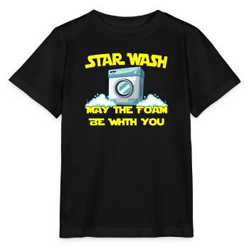 Star Wash - may the foam be with you - Stanley/Stella MINI CREATOR Kids’ T-Shirt - black - Front - Mikhail (115cm)