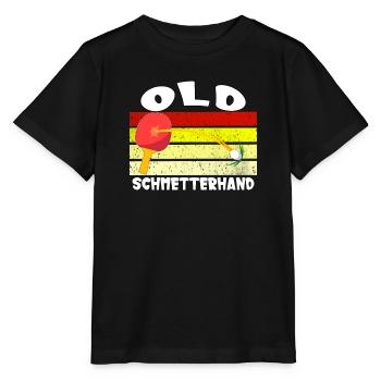 Old Butterfly Hand Table Tennis Design - Stanley/Stella MINI CREATOR Kids’ T-Shirt - black - Front - Mikhail (115cm)
