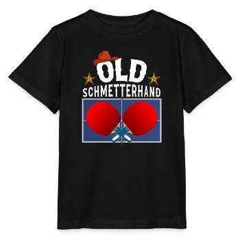 Old Butterfly Hand Table Tennis Design - Stanley/Stella MINI CREATOR Kids’ T-Shirt - black - Front - Mikhail (115cm)