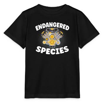 Espèces menacées - Conception de la combustion des moteurs - T-shirt bio MINI CREATOR Stanley/Stella Enfant - noir - Devant - Mikhail (115cm)