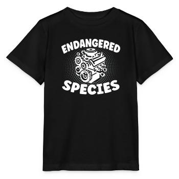 Espèces menacées - Conception de la combustion des moteurs - T-shirt bio MINI CREATOR Stanley/Stella Enfant - noir - Devant - Mikhail (115cm)