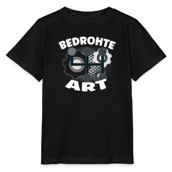 Bedrohte Art - Verbrennungsmotor Auto Design - Stanley/Stella Kinder T-Shirt MINI CREATOR  - Schwarz - Vorne - Mikhail (115cm)