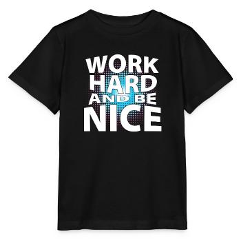 Travaillez dur et soyez gentil - T-shirt bio MINI CREATOR Stanley/Stella Enfant - noir - Devant - Mikhail (115cm)