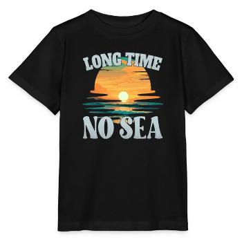 Long time no sea - lange Zeit kein Meer - Stanley/Stella MINI CREATOR Kids’ T-Shirt - black - Front - Mikhail (115cm)