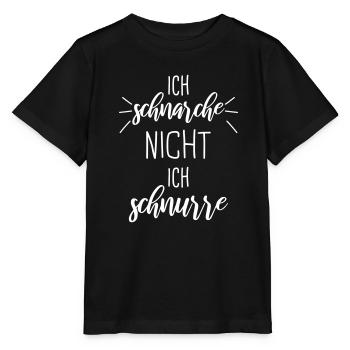 Ich schnarche nicht ich schnurre - Stanley/Stella Kinder T-Shirt MINI CREATOR  - Schwarz - Vorne - Mikhail (115cm)