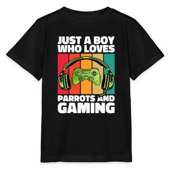 Gamer & Parrots: Videospiele & bunte Abenteuer - Stanley/Stella Kinder T-Shirt MINI CREATOR  - Schwarz - Vorne - Mikhail (115cm)