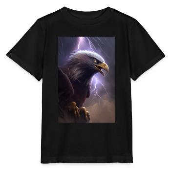 Eagle Lightning Cool Storm Animal Bird Epic - T-shirt bio MINI CREATOR Stanley/Stella Enfant - noir - Devant - Mikhail (115cm)