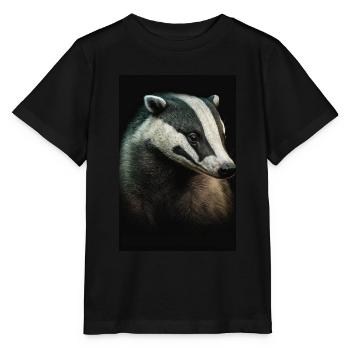 Dachs tier realistisch - Stanley/Stella Kinder T-Shirt MINI CREATOR  - Schwarz - Vorne - Mikhail (115cm)
