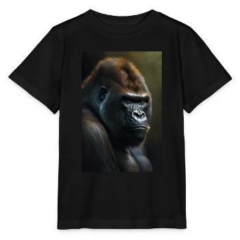 Gorilla Monkey Cool - T-shirt bio MINI CREATOR Stanley/Stella Enfant - noir - Devant - Mikhail (115cm)