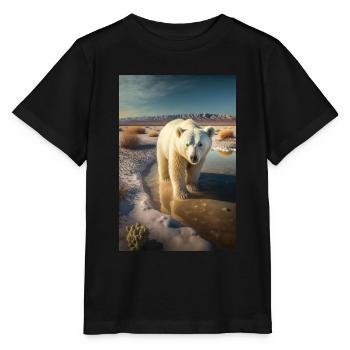 Ours polaire désert climat réchauffement climatique protection climatique - T-shirt bio MINI CREATOR Stanley/Stella Enfant - noir - Devant - Mikhail (115cm)