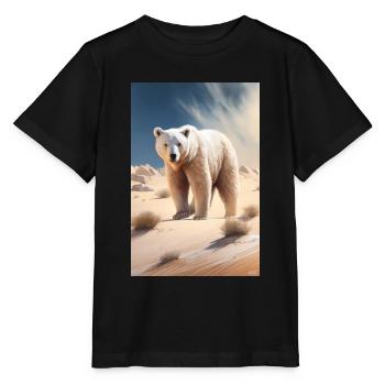 Ours polaire désert climat réchauffement climatique protection climatique - T-shirt bio MINI CREATOR Stanley/Stella Enfant - noir - Devant - Mikhail (115cm)