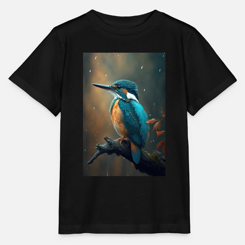 Eisvogel Kingfisher Vogel oiseau amoureux - T-shirt bio MINI CREATOR Stanley/Stella Enfant - noir