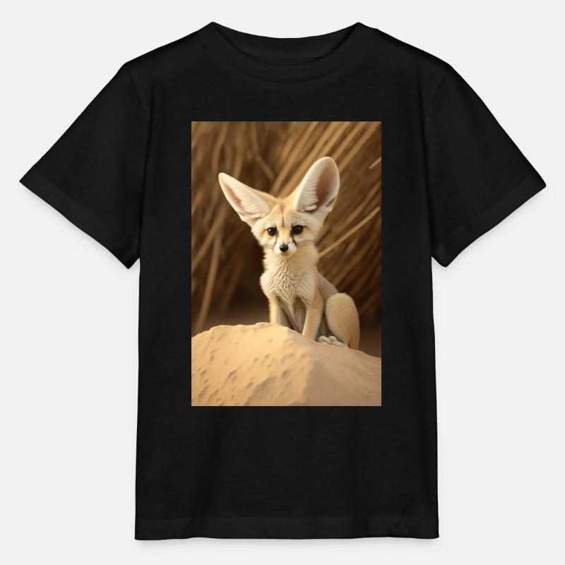 Fennek Wüstenfuchs Tier Afrika - Stanley/Stella Kinder T-Shirt MINI CREATOR  - Schwarz