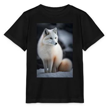 Arctic fox - Stanley/Stella MINI CREATOR Kids’ T-Shirt - black - Front - Mikhail (115cm)