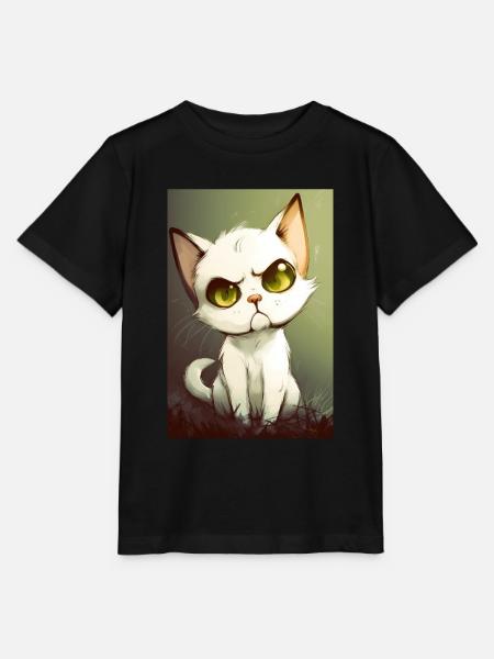 Lustige Katze - Stanley/Stella Kinder T-Shirt MINI CREATOR  - Schwarz