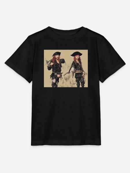Zwei Piraten - Stanley/Stella Kinder T-Shirt MINI CREATOR - Schwarz