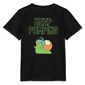 "Keep Pumping" - Screw Design - Stanley/Stella MINI CREATOR Kids’ T-Shirt - black - Front - Mikhail (115cm)