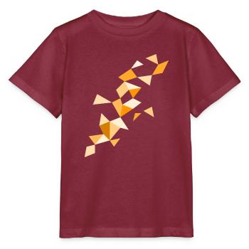 goldener Glitzer - Stanley/Stella Kinder T-Shirt MINI CREATOR  - Burgunderrot - Vorne - Kain (125cm)