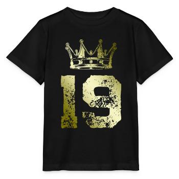 19 Couronne numérique - T-shirt bio MINI CREATOR Stanley/Stella Enfant - noir - Devant - Mikhail (115cm)