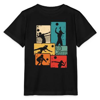 Joueur de volley-ball Vintage Volley-ball Volley - T-shirt bio MINI CREATOR Stanley/Stella Enfant - noir - Devant - Mikhail (115cm)