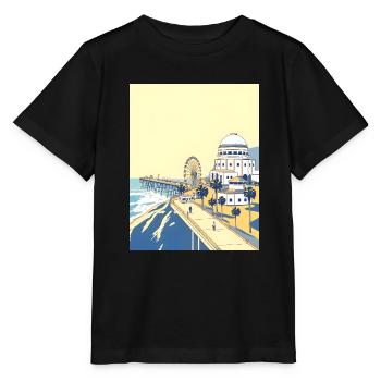Retro Los Angeles Santa Monica Pier - Stanley/Stella Kinder T-Shirt MINI CREATOR  - Schwarz - Vorne - Mikhail (115cm)