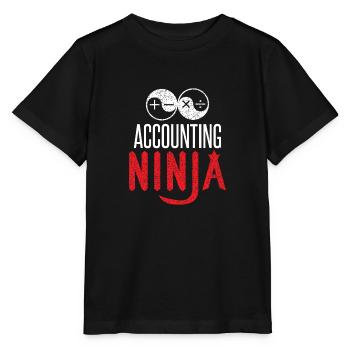 Accounting Ninja - Buchhaltung Finanzen Bilanz - Stanley/Stella Kinder T-Shirt MINI CREATOR  - Schwarz - Vorne - Mikhail (115cm)