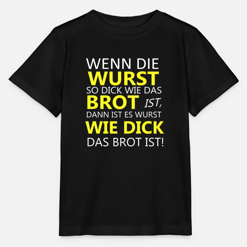 Wurst Brot Spruch Shirt - Stanley/Stella Kinder T-Shirt MINI CREATOR  - Schwarz